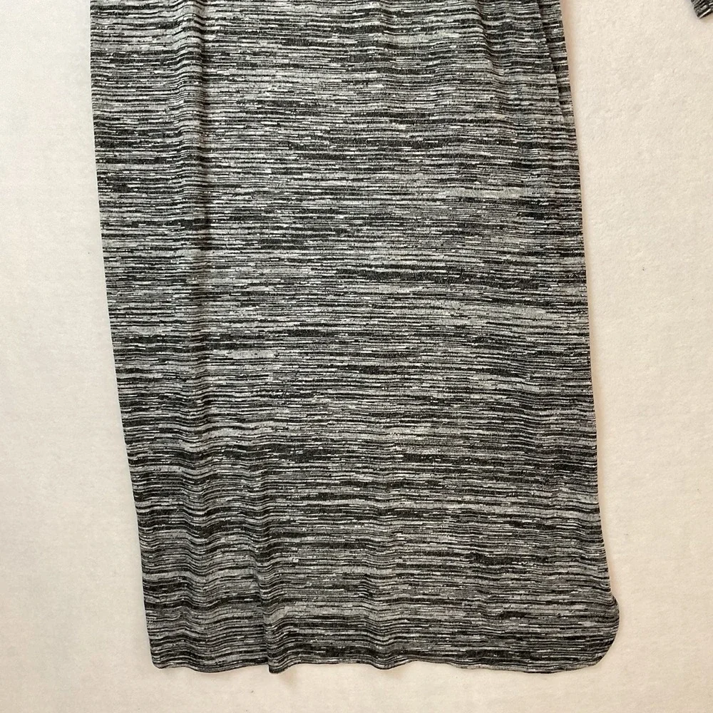 Cato Woman Maxi Sweater Dress‎ 18/20W Black Gray High Low Long Sleeve Pullover